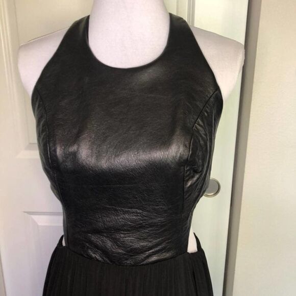 Katriel Designs Leather Cut-Out Dress Black - Picture 8 of 12